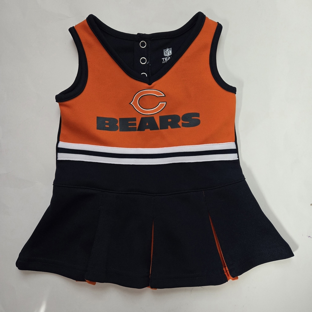 NFL Chicago Bears Cheer Jumper Pleated Uniform Dress Baby Girls 12M Team Apparel